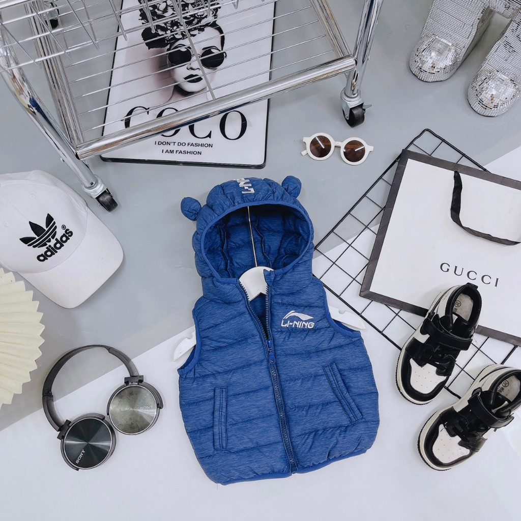 Áo phao gile siêu nhẹ cho bé trai bé gái từ 1-5 tuổi, Áo khoác Gile lông vũ cho bé