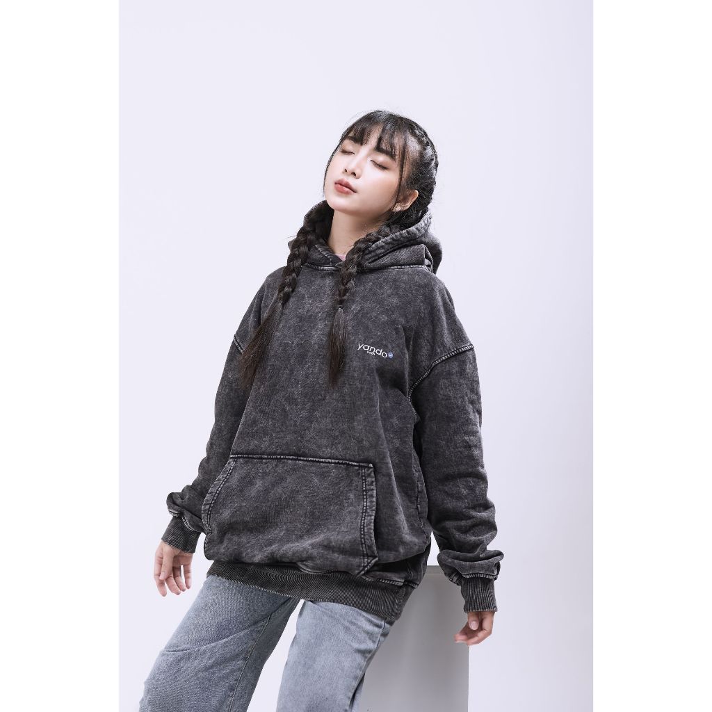 Áo Hoodie YANDO Wash P033 let's start the Journey Thun Cotton French Terry 350GSM Local Brand