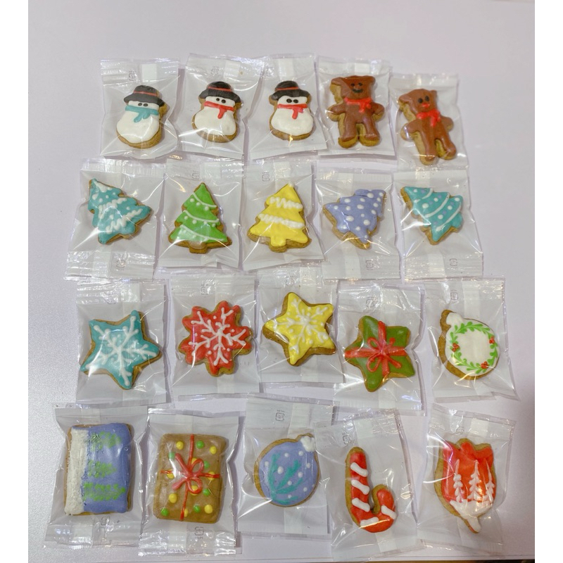 Bánh quy gừng Noen nhiều màu sắc, quà tặng Noel