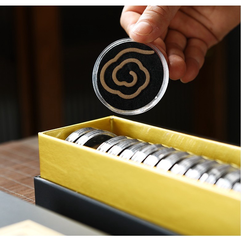 Nhang Trầm Hương Dạng Nén Vân Mây Cao Cấp + Tặng Đế Kẹp Vàng Cao Cấp