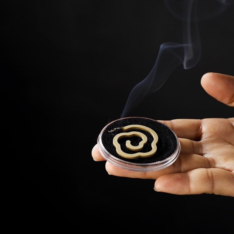 Nhang Trầm Hương Dạng Nén Vân Mây Cao Cấp + Tặng Đế Kẹp Vàng Cao Cấp