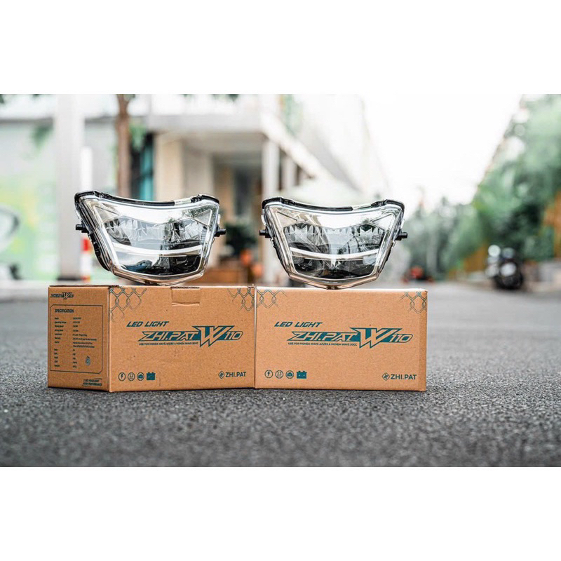 Đèn pha 2 tầng chính hãng zinpat wave 50-100-110 màu tím ,xanh