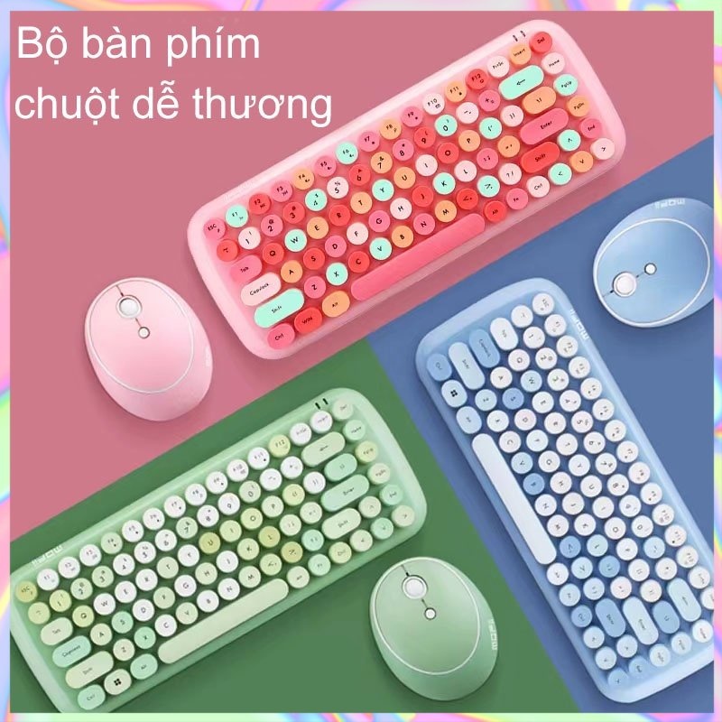 Combo bàn phím và chuột không dây MoFii CANDY MIX - Dùng cho PC, Laptop, Tivi, Điện thoại