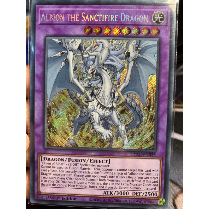 [Yugioh_tcg.uk] Thẻ bài Albion the Sanctifire Dragon - CYAC-EN035 - Secret Rare 1st Edition