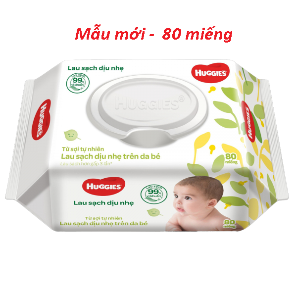 Thùng 12 gói Khăn giấy ướt Huggies 80 tờ không mùi mới