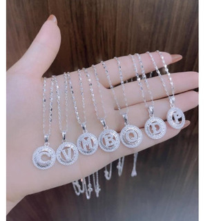 Dây chuyền mặt chữ cái đính đá , bạc 925 sáng lấp lánh - đại phát