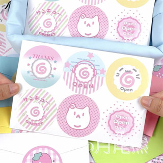 Sticker Niêm Phong Tròn Cute 5cm, Sticker Dán TrangTrí
