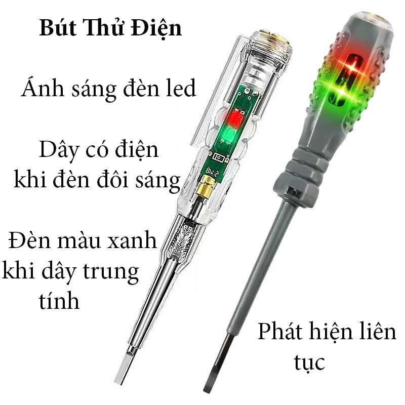Bút Thử Điện Thông Minh Không Tiếp Xúc Chuyên Dụng 2 Đèn LED - SONHOUSE