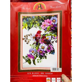 (XẢ KHO) Tranh đính đá tranh thêu chữ thập Đồng hồ chim công phu thê viên mãn DF2471 A1167 A273 E278 E222 E221 A525 A645