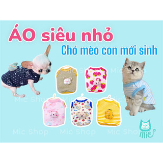 Áo nỉ cho chó mèo con size bé, thú cưng nhỏ dưới 1,5kg, size xxs, áo siêu nhỏ, áo sơ sinh mới đẻ