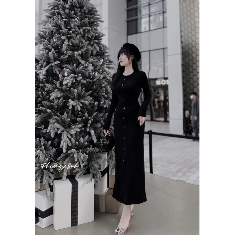 Đầm Body Len Tăm Đi Chơi Noel Siêu Hot
