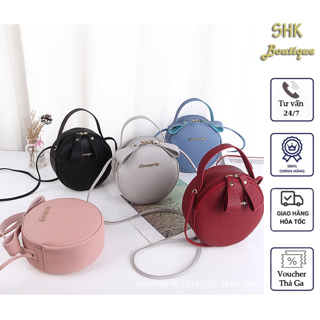 Túi xách nữ đeo chéo,túi xách mini siêu xinh dáng tròn (HSK007)