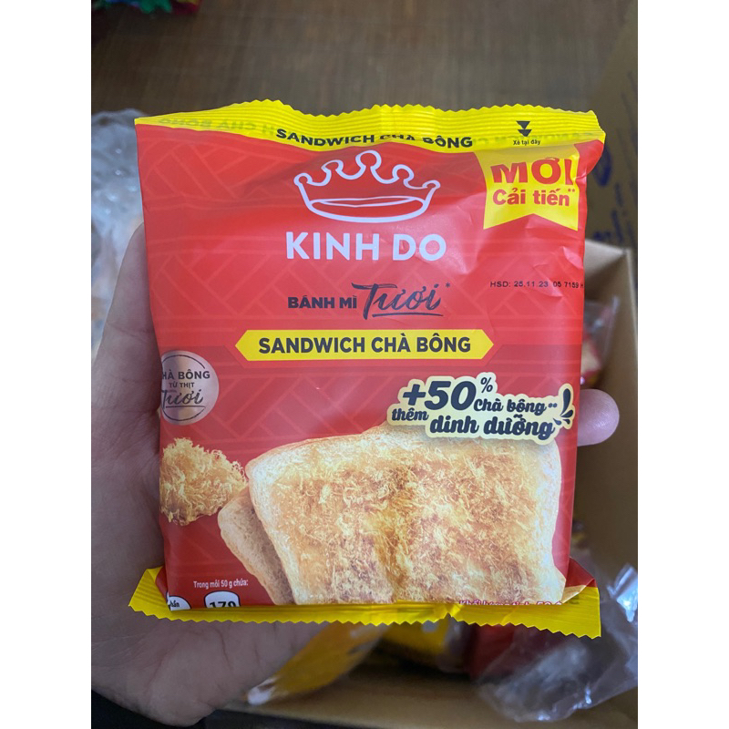Bánh mì tươi Sandwich chà bông kinh đô gói 50g