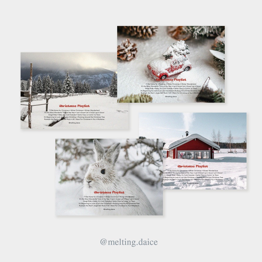 Daice ||  ‘christmas card’ - thiệp và postcard trang trí giáng sinh/noel