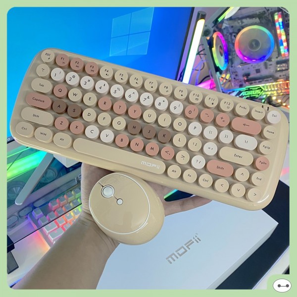 Combo bàn phím và chuột không dây MoFii CANDY MIX - Dùng cho PC, Laptop, Tivi, Điện thoại
