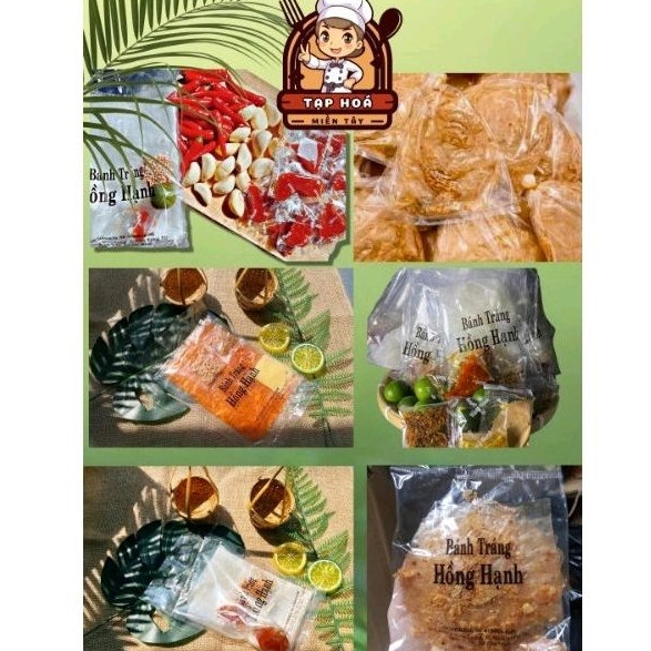 10 Bịch Bánh Tráng Trộn Hồng Hạnh Các Loại