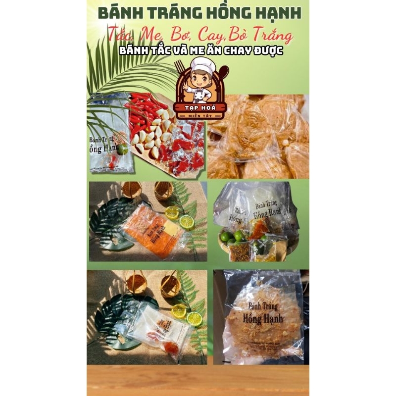10 Bịch Bánh Tráng Trộn Hồng Hạnh Các Loại