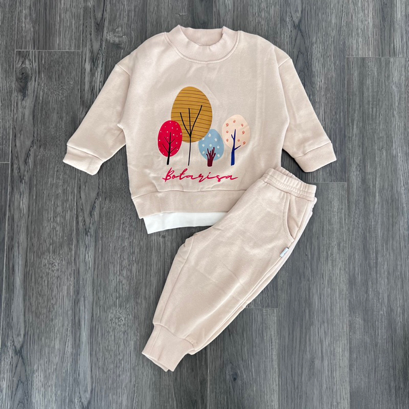 Bộ nỉ bông ấm xuất Hàn cho bé trai/ bé gái 90-130