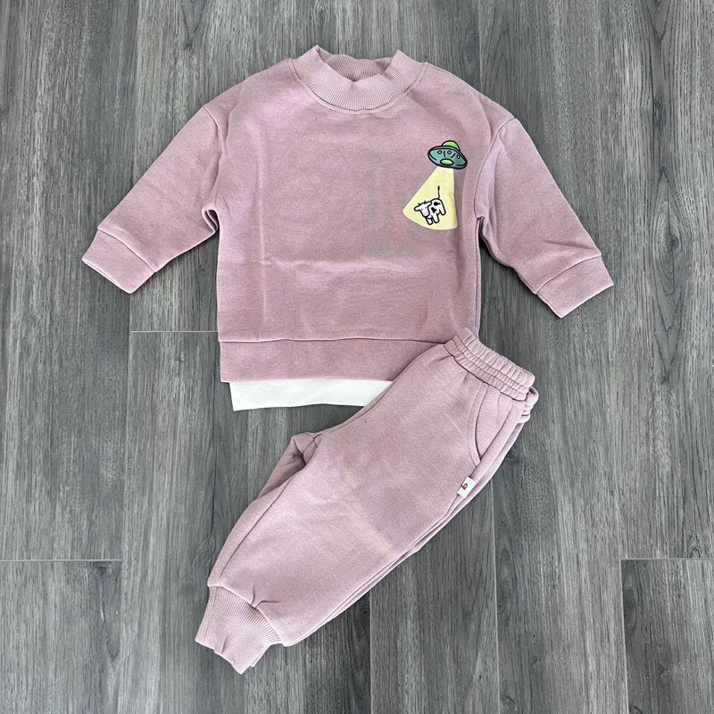 Bộ nỉ bông ấm xuất Hàn cho bé trai/ bé gái 90-130