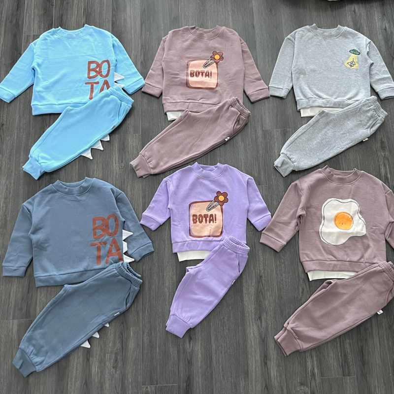 Bộ nỉ bông ấm xuất Hàn cho bé trai/ bé gái 90-130