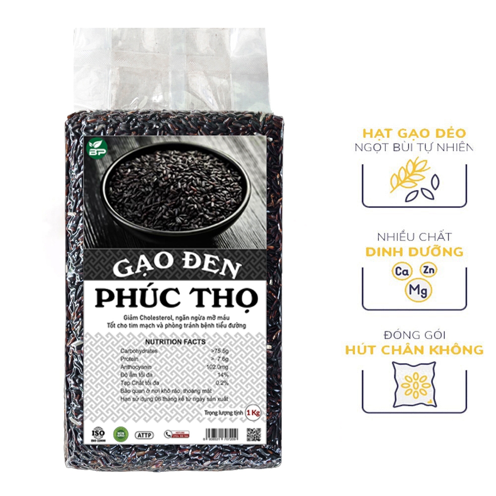 Gạo Lứt Đen hữu cơ BP Foods - Túi 1kg - Giá sỉ, date mới | BigBuy360 - bigbuy360.vn