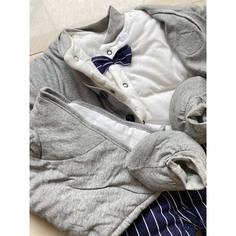 Body ủ tháo rời được mũ và bao chân dày lót nỉ bông mềm mịn cho bé trai bé gái gái Hàng Quảng Châu cao cấp loại 1