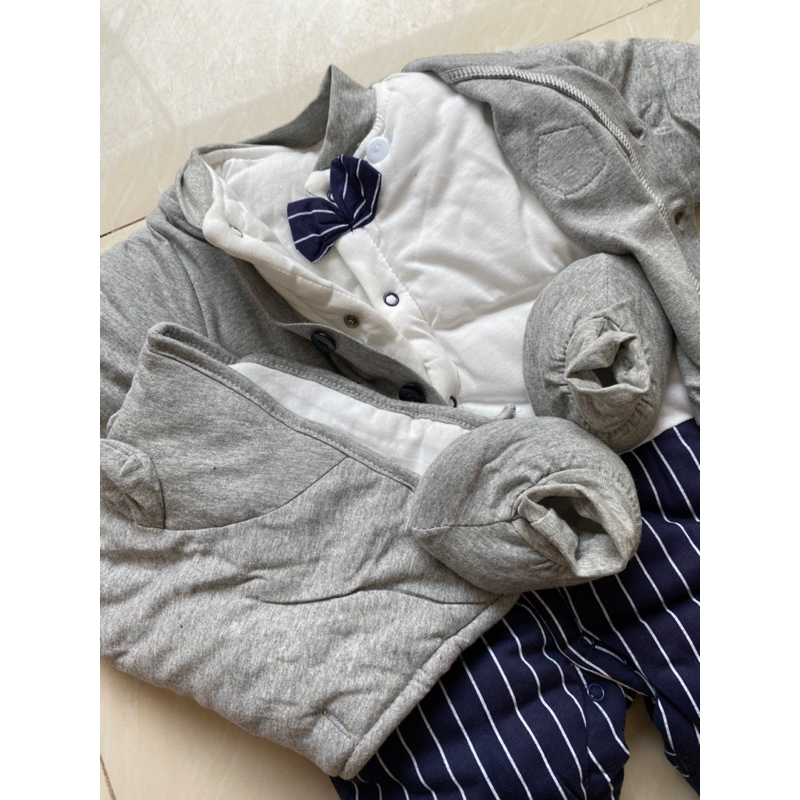 Body ủ tháo rời được mũ và bao chân dày lót nỉ bông mềm mịn cho bé trai bé gái gái Hàng Quảng Châu cao cấp loại 1