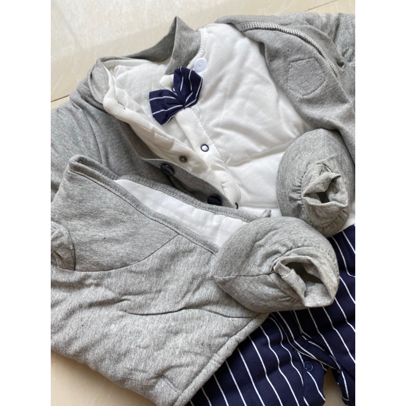 Body ủ tháo rời được mũ và bao chân dày lót nỉ bông mềm mịn cho bé trai bé gái gái Hàng Quảng Châu cao cấp loại 1