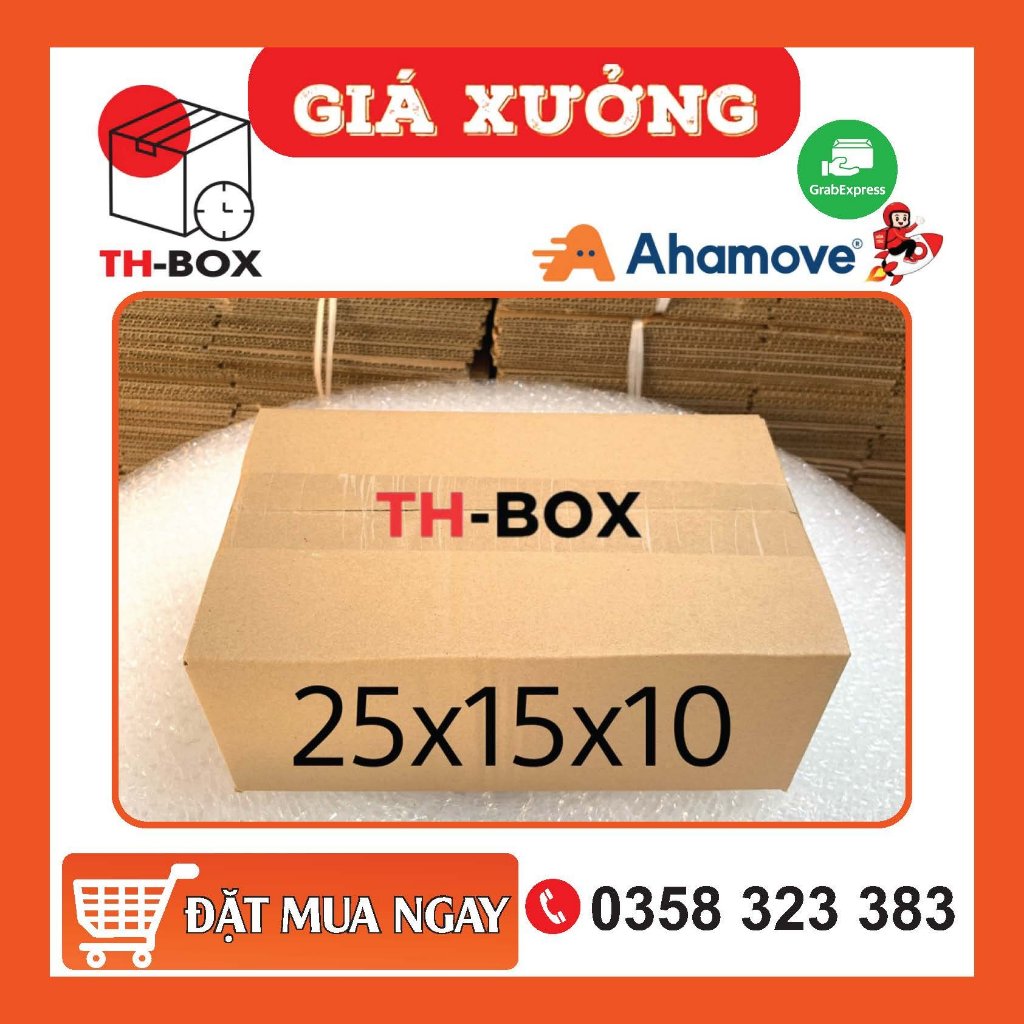 25x15x10 Combo 10 Hộp carton đóng hàng