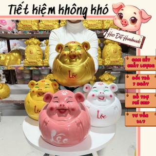 Heo đất Lợn đất Heo đất tiết kiệm dễ thương, Heo Đất Handmade, Hồ Lô size to