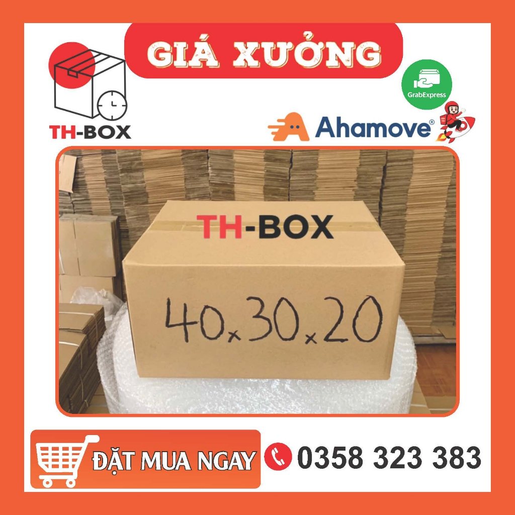 40x30x20 1 Hộp Carton Đóng Hàng, Giấy 3 Lớp