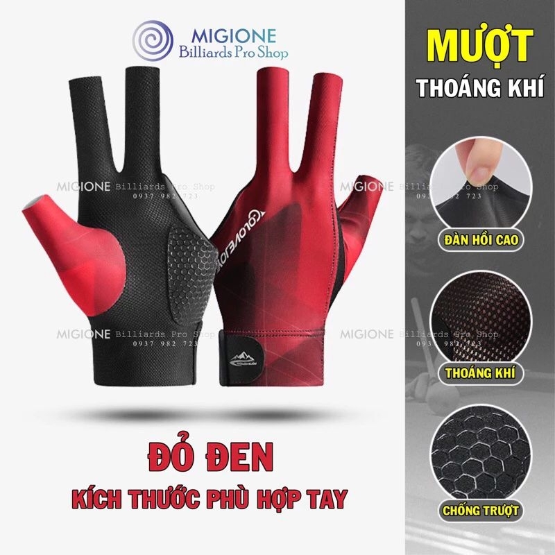 Găng tay bida  tay trái hở ngón siêu mướt