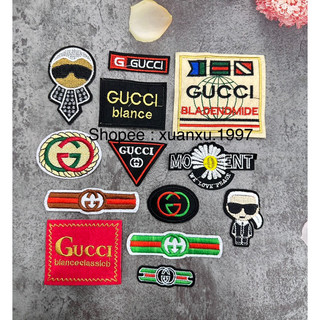 Sticker logo patch GUCI thêu các mẫu đa dạng ủi nhiệt