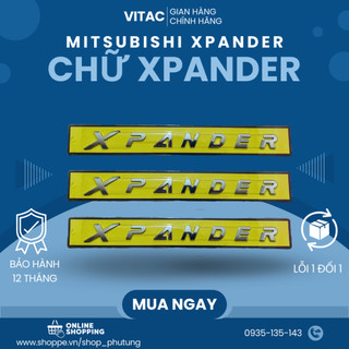 Logo chữ 3D nổi dán nắp Capo Mitsubishi Xpander/Xpander Cross