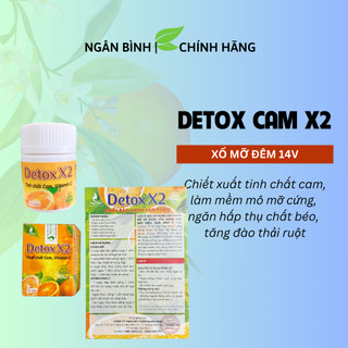 DETOX X2 - Tinh chất cam , vitamin C, Viên xổ mỡ- giảm mỡ bụng đùi chính hãng NGÂN BÌNH