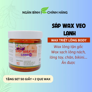 Sáp Wax Lông Veo Mật Ong 350gram ( Tặng 50 Tờ Giấy Và Que Wax ).