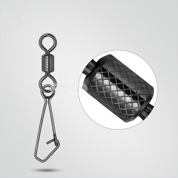 KhaLy Khóa Link Khóa Lure CAO CẤP CHỐNG XOẮN Không Rỉ - Ma Ní Câu Cá 2 Vòng Tải 30Kg, PK-54