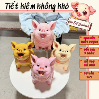 Heo đất Lợn đất Heo đất tiết kiệm dễ thương, Heo Đất Handmade, Hót Ăn Tiền size nhỡ