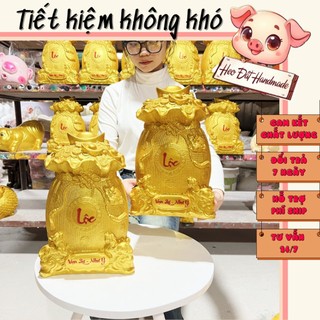 Heo đất Lợn đất Heo đất tiết kiệm dễ thương, Heo Đất Handmade, Hũ Vàng size To