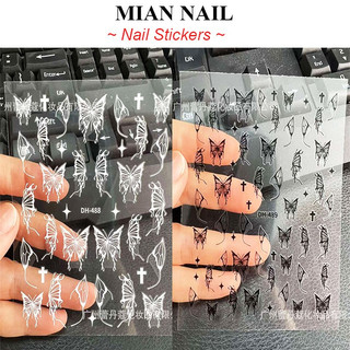 Sticker dán móng mẫu bướm gấu hottrend