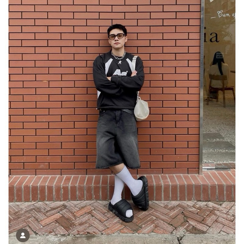 SMOKE V1 BAGGY SHORT - Quần wash đùi Whose 1052