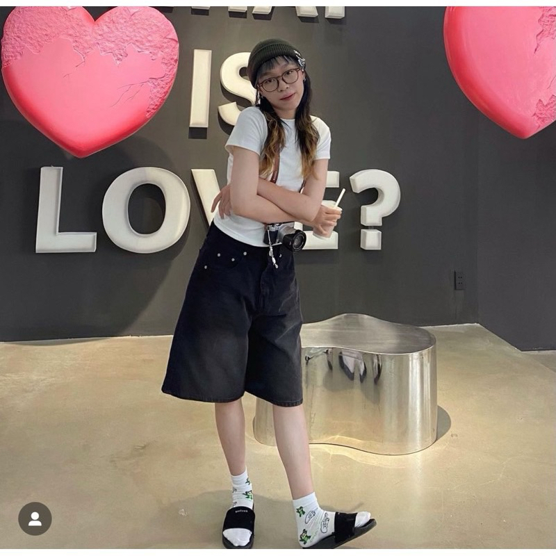 SMOKE V1 BAGGY SHORT - Quần wash đùi Whose 1052