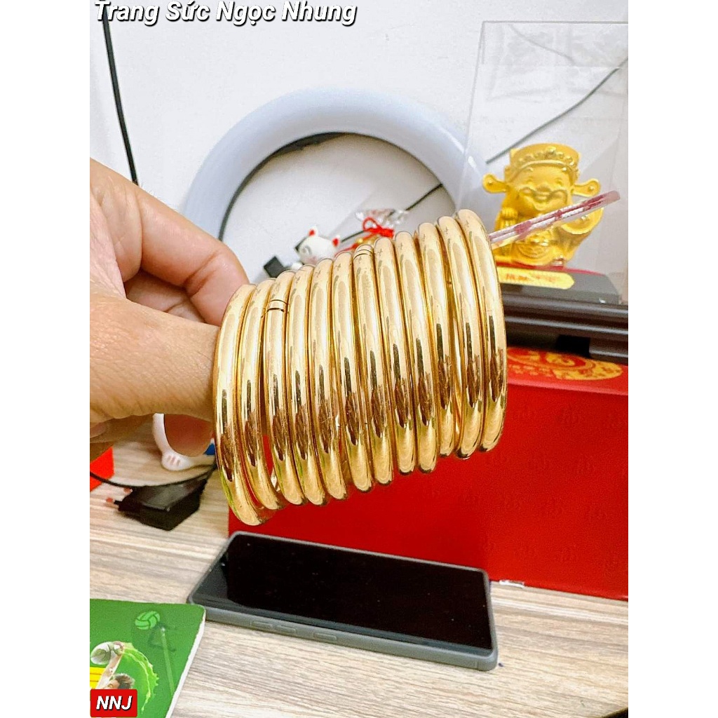Vòng tròn trơn bản 5li có khóa đồng đỏ-M4512