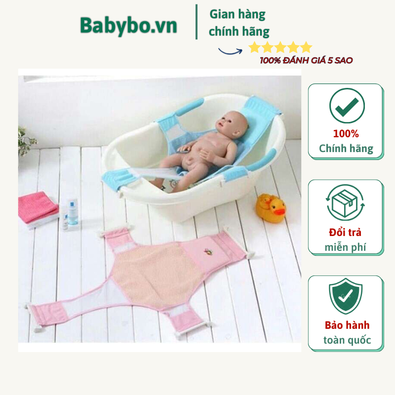 Lưới tắm cho bé sơ sinh, lưới tắm tay cài gấp gọn có thể điều chỉnh kích thước phù hợp với mọi loại chậu tắm