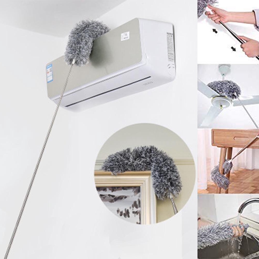 Chổi Quét Trần Nhà Gấp Gọn, Thông Minh Đa Năng, Đầu Uốn Cong Cán Điều Chỉnh Dài 2,5, Xoay 360 Độ | Gia Dụng Bảo Long