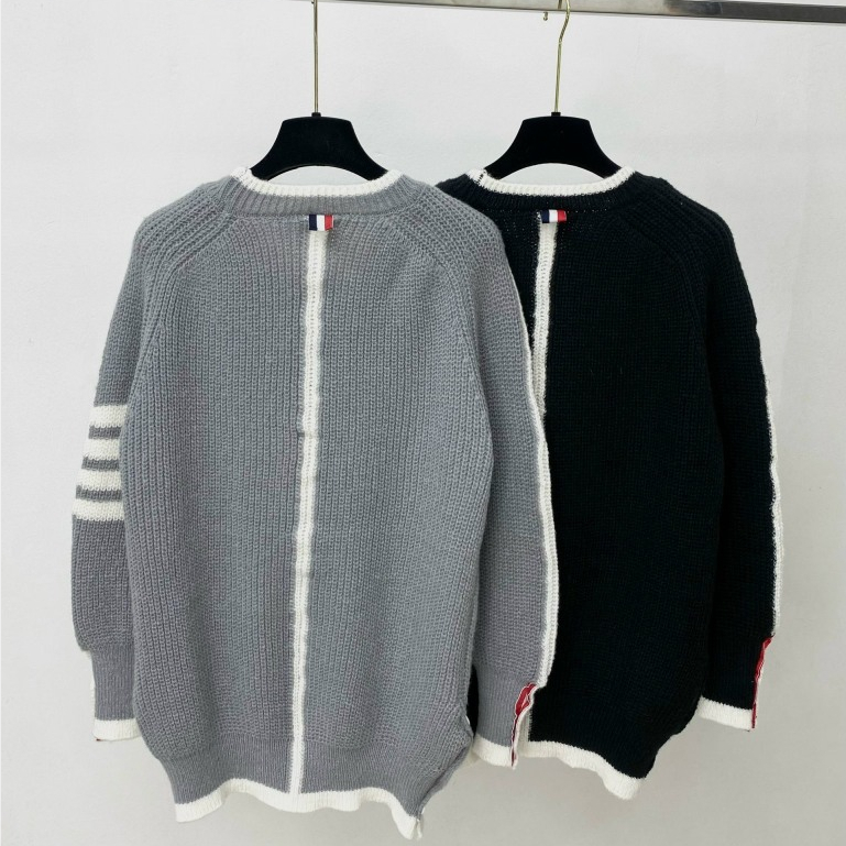 Áo Len Sweater Thom 4 Vạch Form Rộng Nam Nữ Unisex Hàng QC Loại 1 Cao Cấp