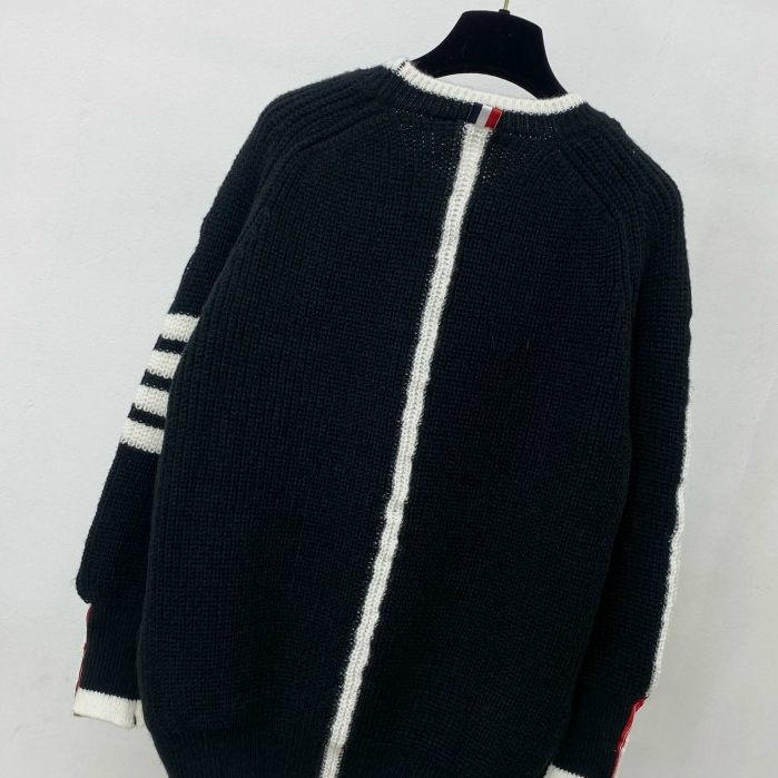 Áo Len Sweater Thom 4 Vạch Form Rộng Nam Nữ Unisex Hàng QC Loại 1 Cao Cấp