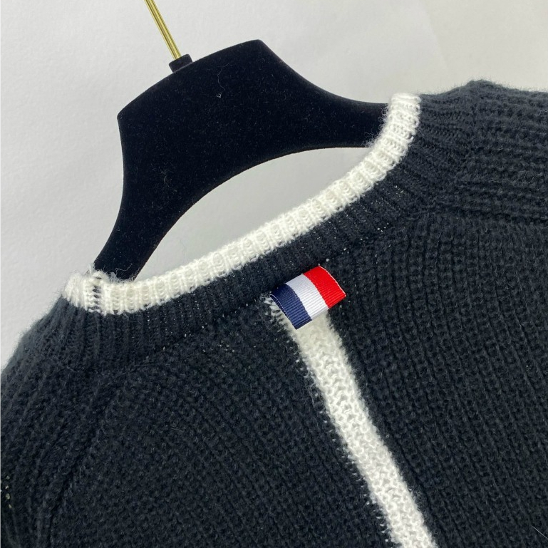 Áo Len Sweater Thom 4 Vạch Form Rộng Nam Nữ Unisex Hàng QC Loại 1 Cao Cấp