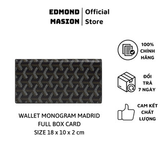 Ví Dài EDMOND MASION MONOGRAM Wallet đen EDM full box size 18cm