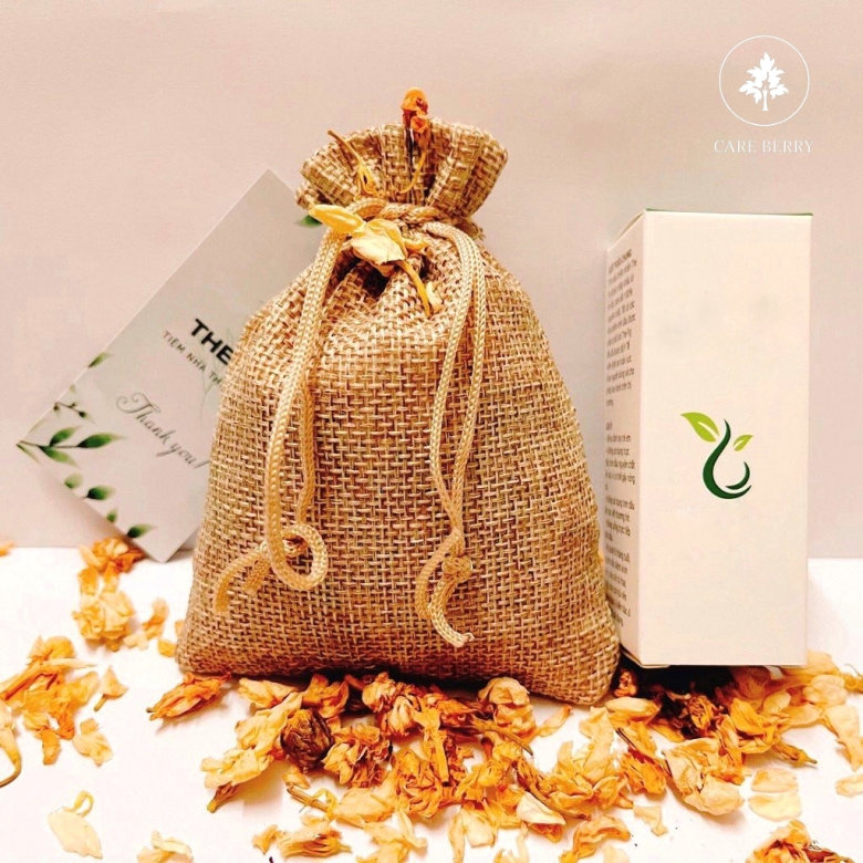 Túi vải bố dây rút đựng quà cưới, cà phê treo ô tô, hoa thơm